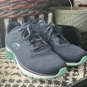 Skechers Navy and Teal Running Shoes